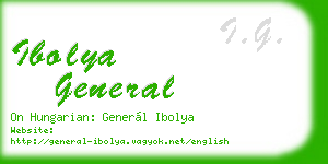 ibolya general business card